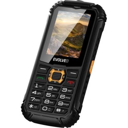 Evolveo - StrongPhone Q1, teléfono Dual SIM impermeable negro/naranja