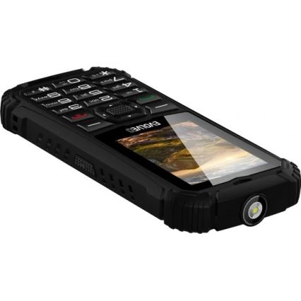 Evolveo - StrongPhone Q1, teléfono Dual SIM resistente al agua, color negro