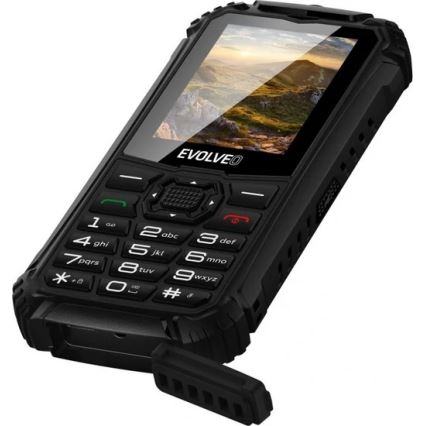 Evolveo - StrongPhone Q1, teléfono Dual SIM resistente al agua, color negro
