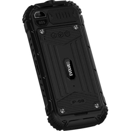 Evolveo - StrongPhone Q1, teléfono Dual SIM resistente al agua, negro