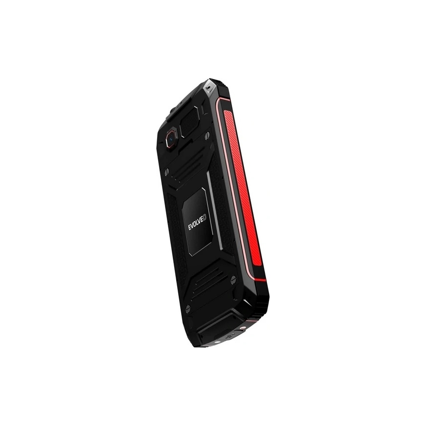 Evolveo - StrongPhone W4, teléfono Dual SIM impermeable, negro/rojo