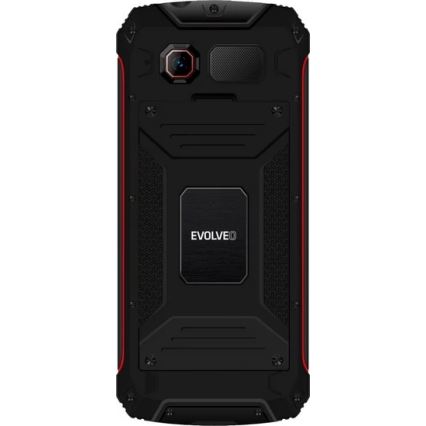Evolveo - StrongPhone W4, teléfono Dual SIM impermeable, negro y rojo