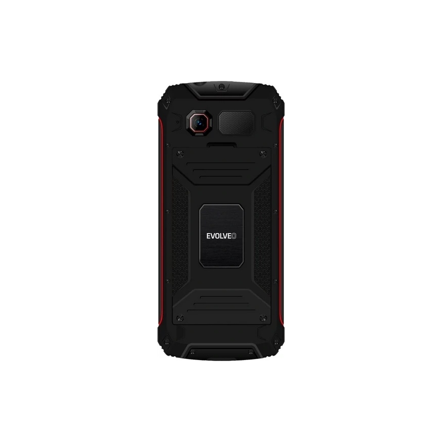 Evolveo - StrongPhone W4, teléfono Dual SIM impermeable, negro y rojo