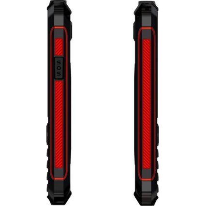 Evolveo - StrongPhone W4, teléfono Dual SIM impermeable, negro y rojo