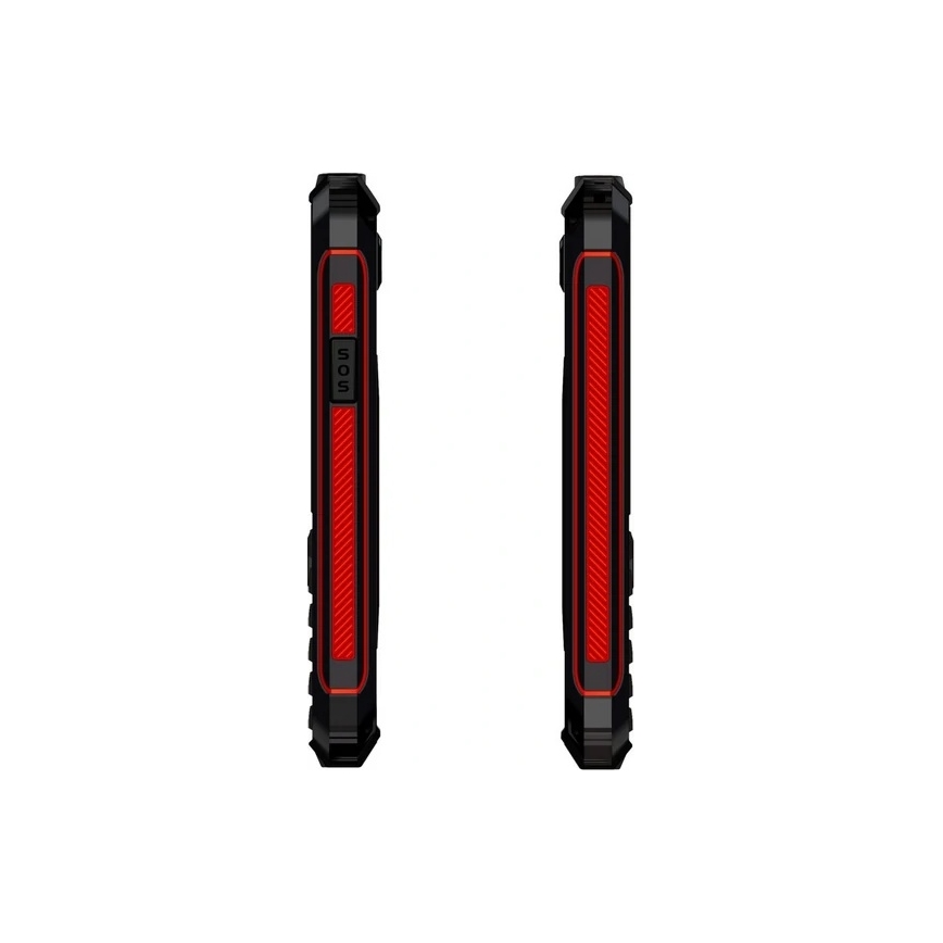 Evolveo - StrongPhone W4, teléfono Dual SIM impermeable, negro y rojo