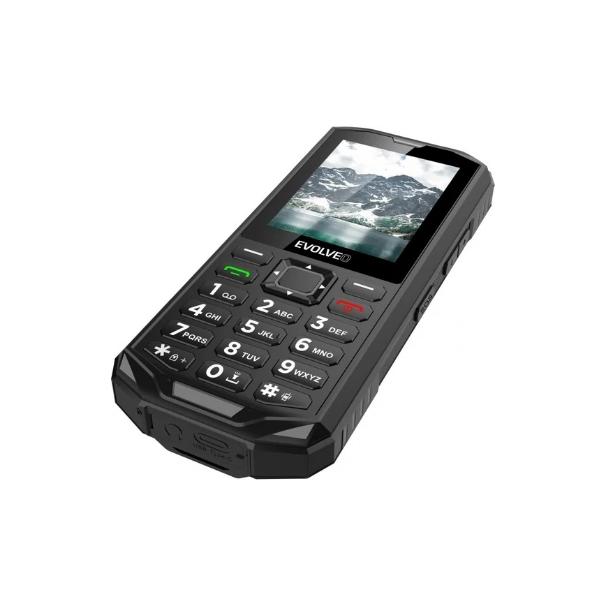 Evolveo - StrongPhone X5, teléfono Dual SIM resistente al agua, negro y gris