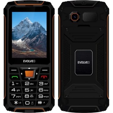 Evolveo - StrongPhone Z6, teléfono Dual SIM impermeable, negro - naranja