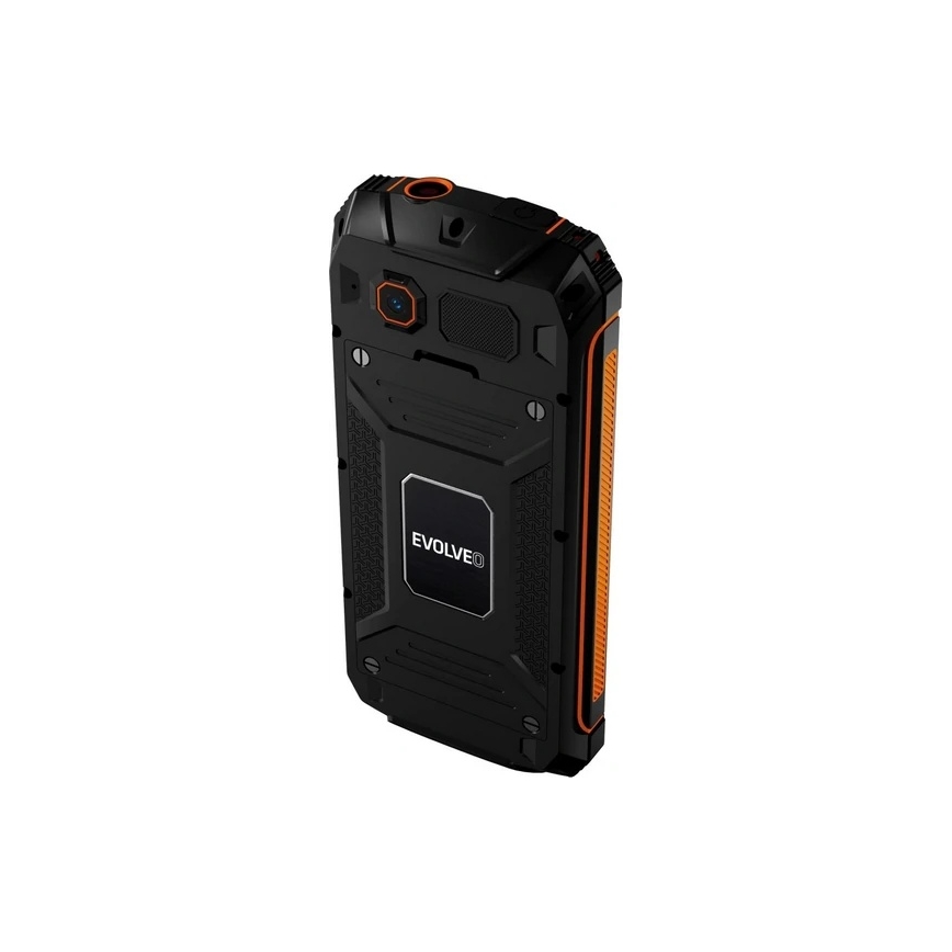 Evolveo - StrongPhone Z6, teléfono Dual SIM impermeable, negro - naranja