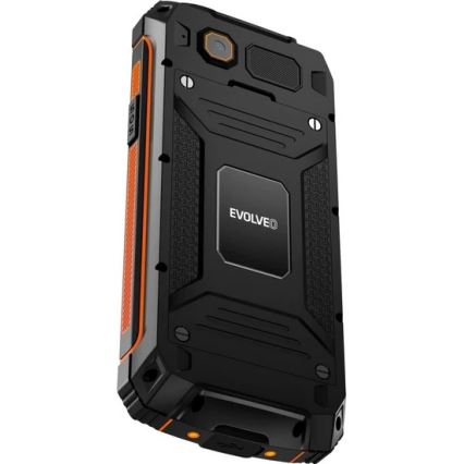 Evolveo - StrongPhone Z6, teléfono Dual SIM impermeable, negro - naranja