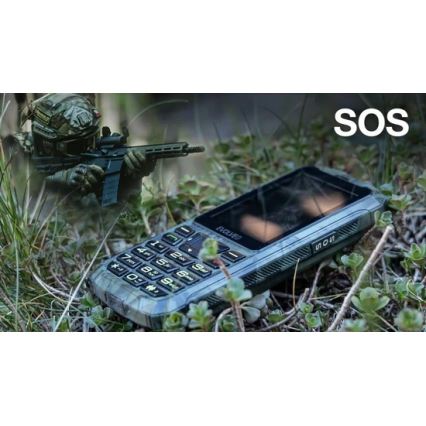 Evolveo - StrongPhone Z6, teléfono Dual SIM resistente al agua, camuflaje de caza