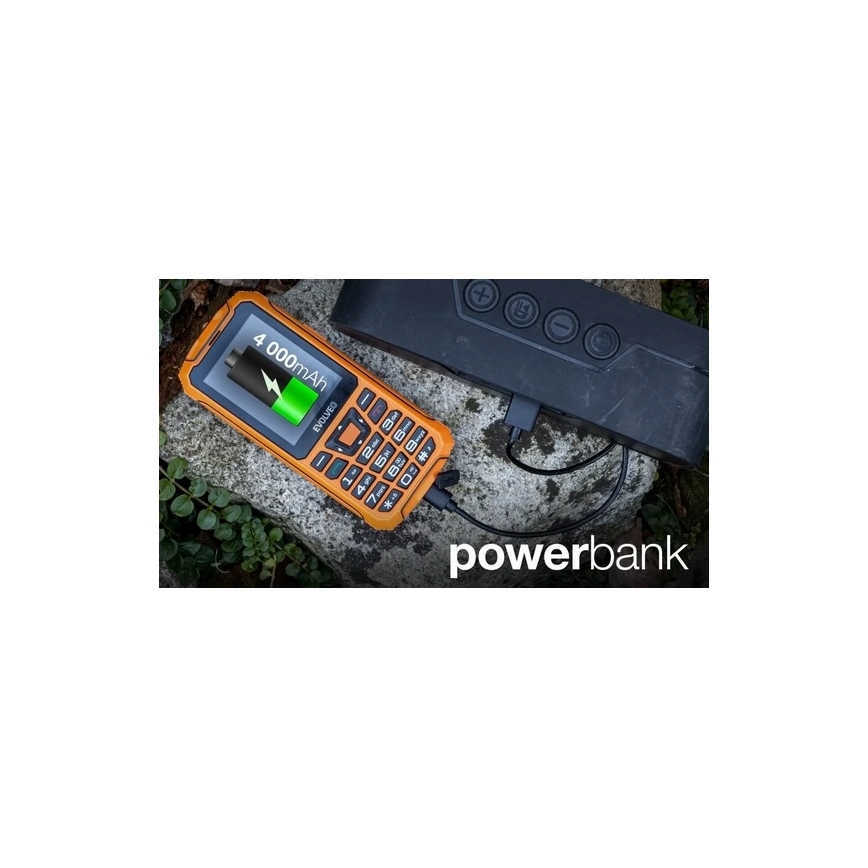 Evolveo - StrongPhone Z6, teléfono Dual SIM resistente al agua, color naranja