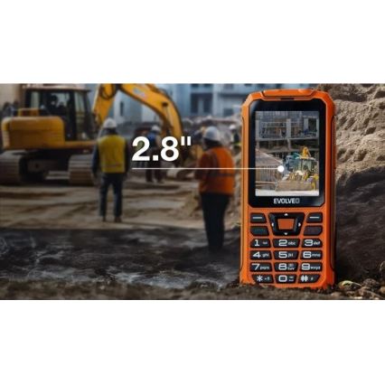 Evolveo - StrongPhone Z6, teléfono Dual SIM resistente al agua, color naranja