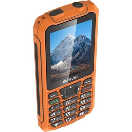 Evolveo - StrongPhone Z6, teléfono Dual SIM resistente al agua, color naranja