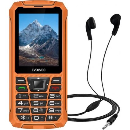 Evolveo - StrongPhone Z6, teléfono Dual SIM resistente al agua, color naranja