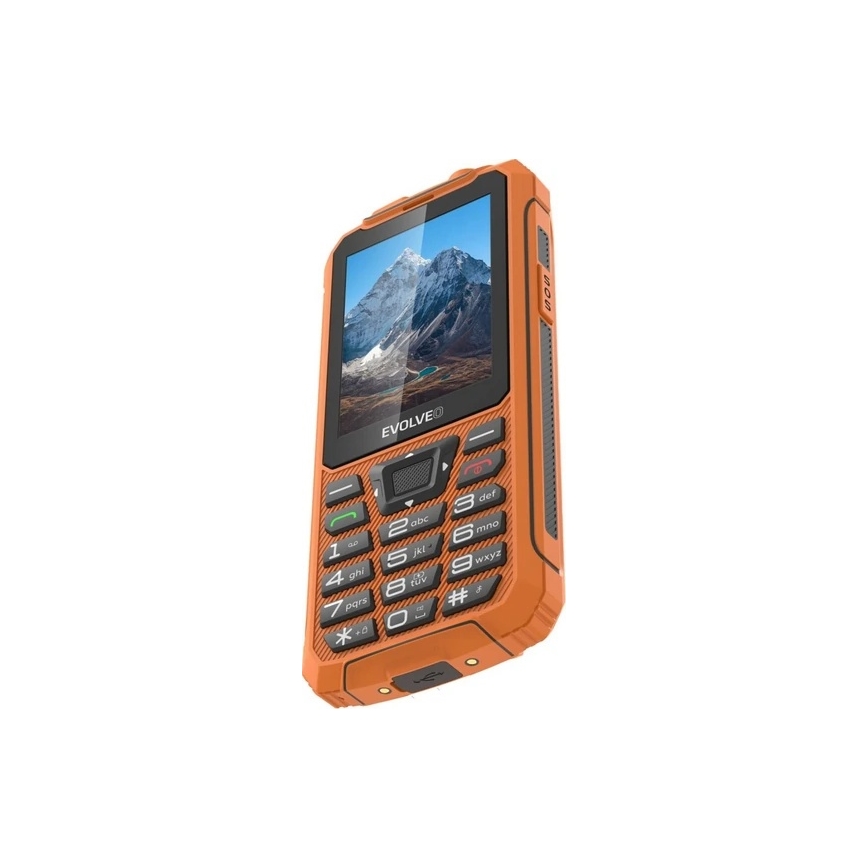 Evolveo - StrongPhone Z6, teléfono Dual SIM resistente al agua, naranja