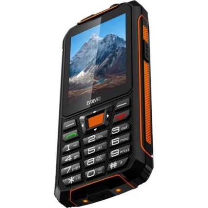 Evolveo - StrongPhone Z6, teléfono resistente al agua Dual SIM negro/naranja
