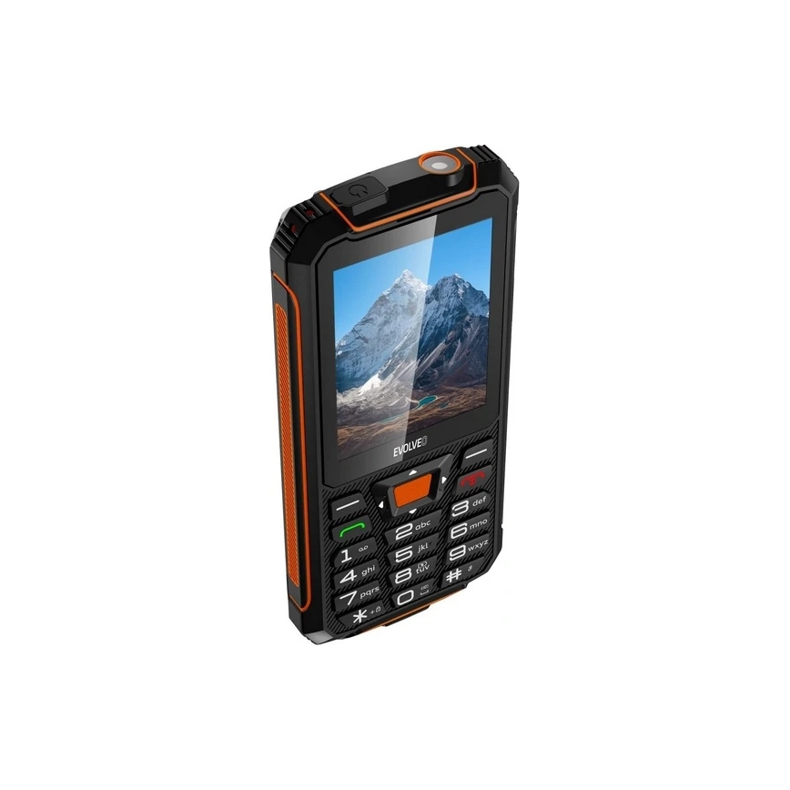 Evolveo - StrongPhone Z6, teléfono resistente al agua Dual SIM negro/naranja
