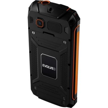 Evolveo - StrongPhone Z6, teléfono resistente al agua Dual SIM negro/naranja