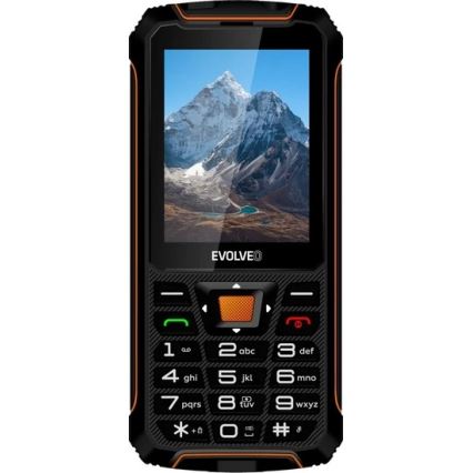Evolveo - StrongPhone Z6, teléfono resistente al agua Dual SIM negro/naranja