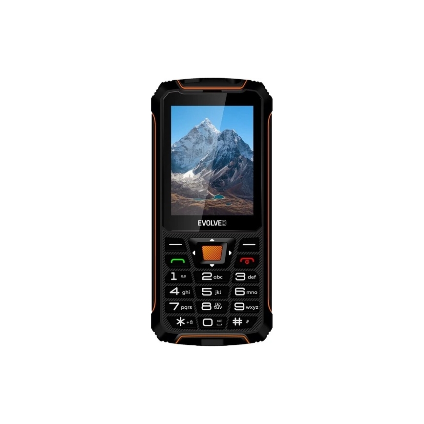 Evolveo - StrongPhone Z6, teléfono resistente al agua Dual SIM negro/naranja