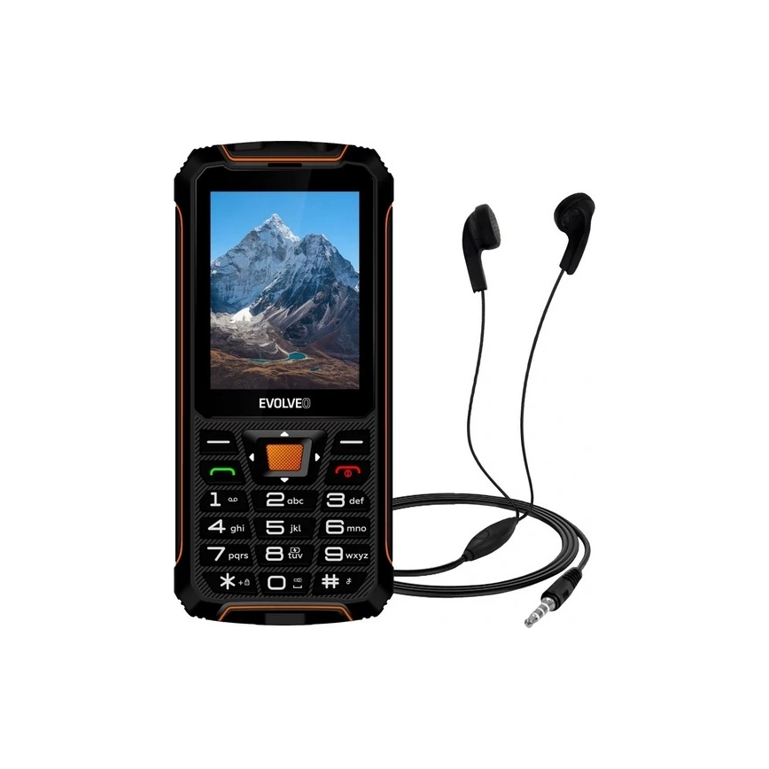 Evolveo - StrongPhone Z6, teléfono resistente al agua Dual SIM negro/naranja