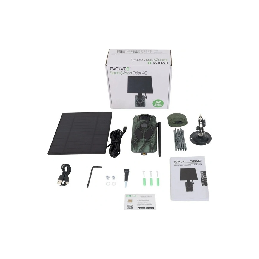 Evolveo-StrongVision Solar 4G, cámara trampa 4G, con aplicación y panel solar