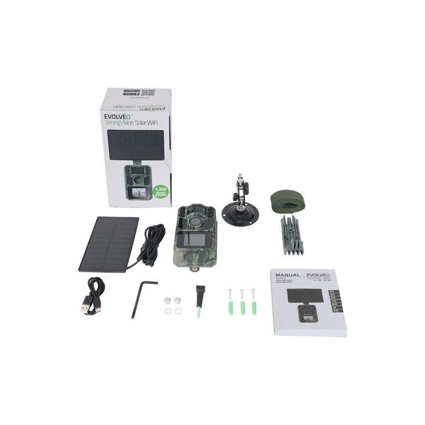 Evolveo - StrongVision Solar Wi-Fi, cámara de fototrampeo con Wi-Fi y panel solar
