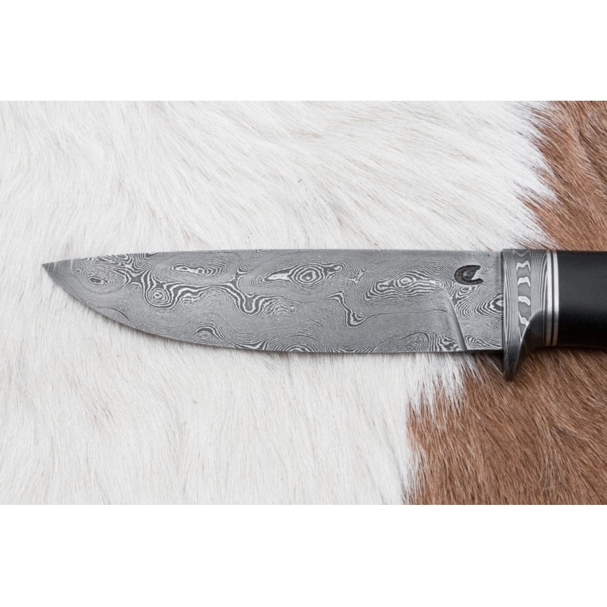 Exclusivo cuchillo Damasco 12,7 cm roble/ébano