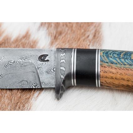 Exclusivo cuchillo Damasco 12,7 cm roble/ébano