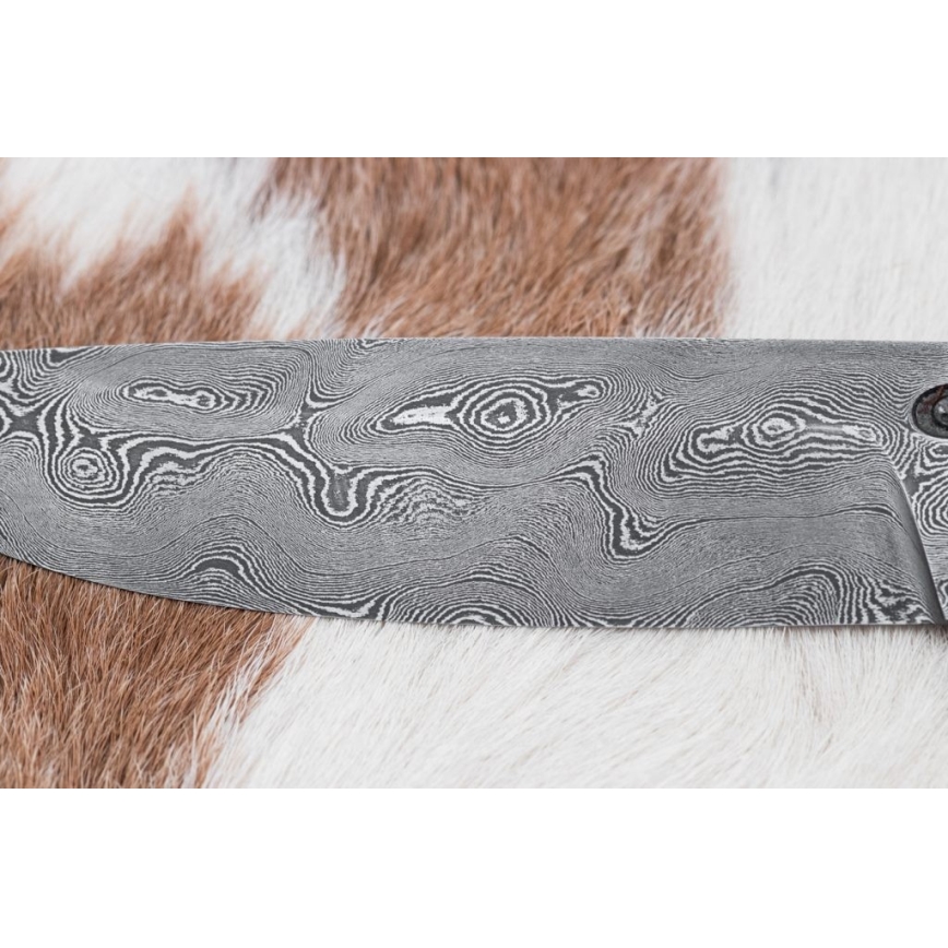 Exclusivo cuchillo Damasco 12,7 cm roble/ébano