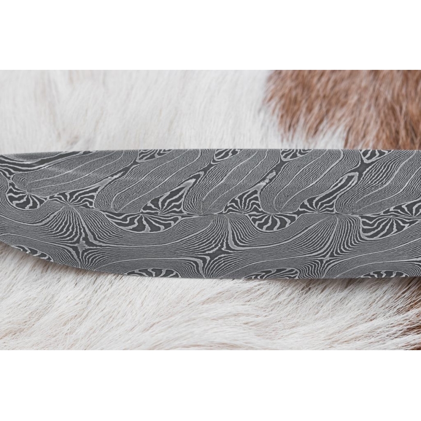 Exclusivo cuchillo Damasco 13 cm serpentinita/cornamenta de reno