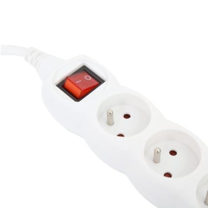 Extensión con interruptor 5Z Type E 3m blanco