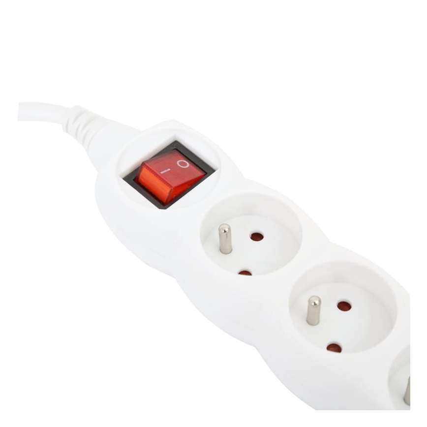 Extensión con interruptor 5Z Type E 3m blanco