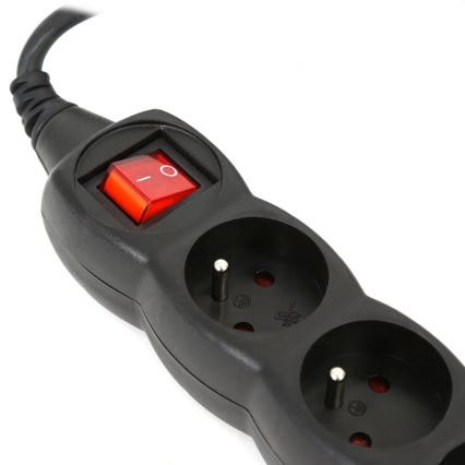 Extensión con interruptor 5Z Type E 3m negro