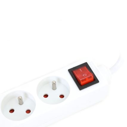 Extensión con interruptor 5Z Type E 5m blanco