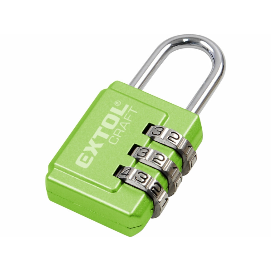 Extol - Cerradura de combinación con código de tres dígitos 26x55 mm