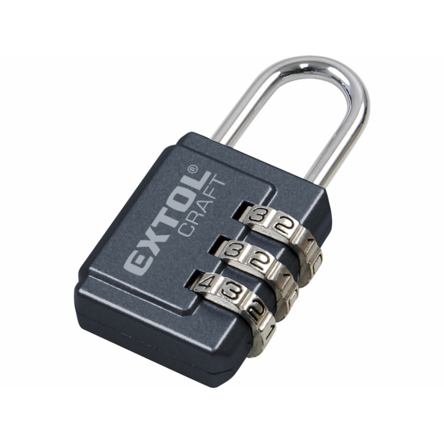 Extol - Cerradura de combinación con código de tres dígitos 26x55 mm