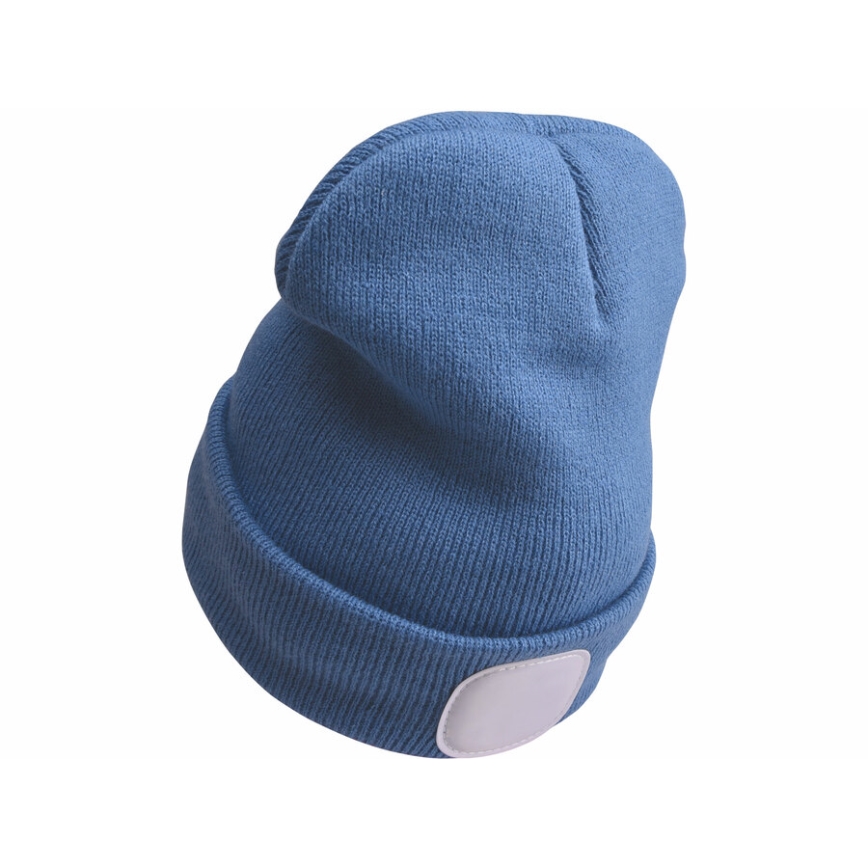 Extol - Gorra con linterna frontal y carga USB 300 mAh azul talla UNI