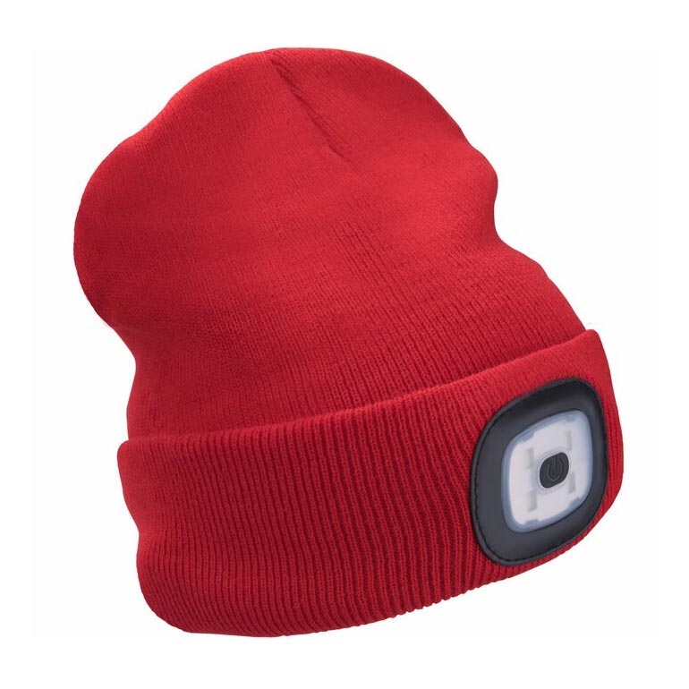 Extol - Gorra con linterna frontal y carga USB 300 mAh rojo talla UNI