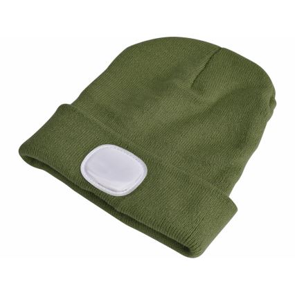 Extol - Gorra con linterna frontal y carga USB 300 mAh verde talla UNI