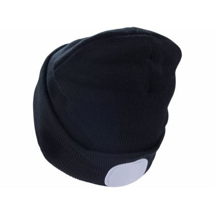 Extol - Gorro con linterna frontal recargable por USB 300 mAh, negro, talla única