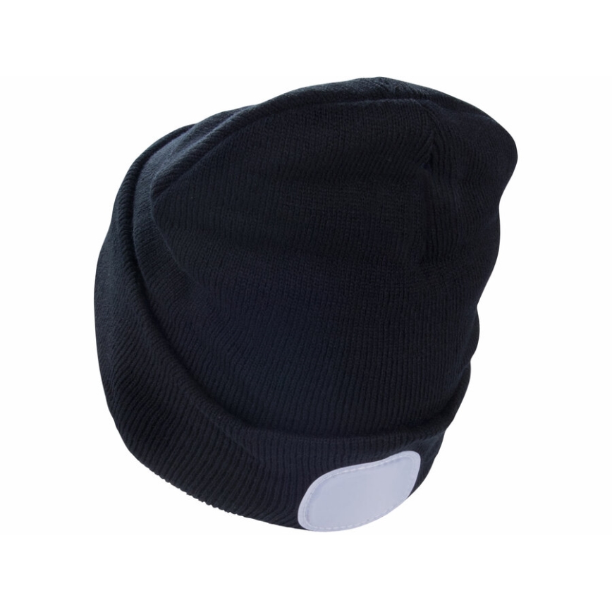 Extol - Gorro con linterna frontal recargable por USB 300 mAh, negro, talla única