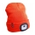 Extol - Gorro con linterna frontal recargable por USB con batería de 250 mAh, naranja neón, talla única