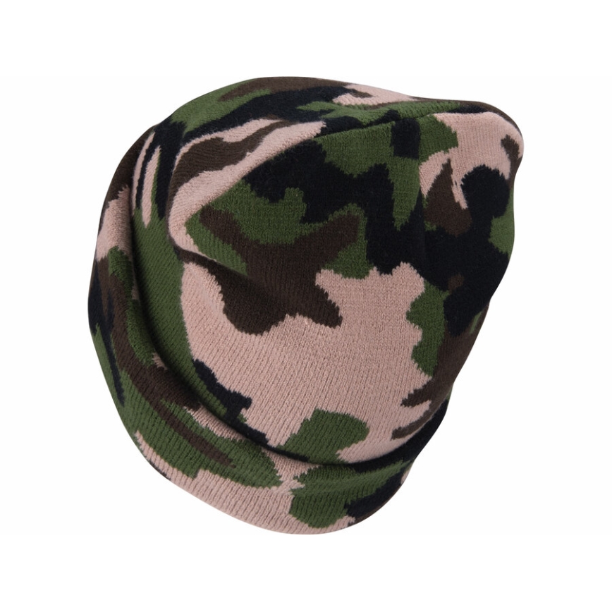 Extol - Gorro con luz frontal integrada recargable por USB (300 mAh), camuflaje, talla única