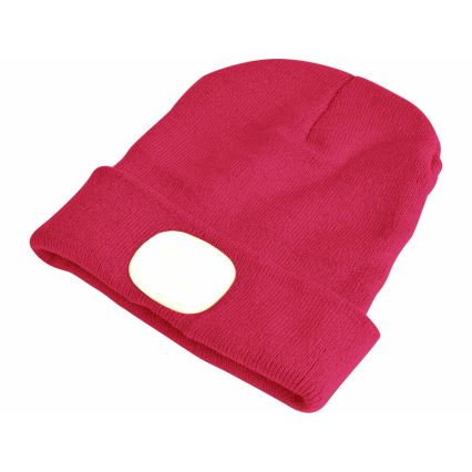 Extol - Gorro con luz frontal recargable por USB 300 mAh, rosa, talla única