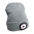 Extol - Gorro con luz frontal y batería recargable por USB de 300 mAh, gris, talla única (UNI)