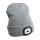 Extol - Gorro con luz frontal y batería recargable por USB de 300 mAh, gris, talla única (UNI)