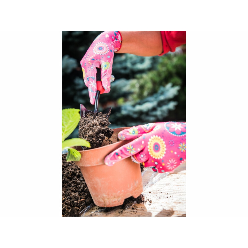 Extol - Guantes de trabajo talla 7 rosa