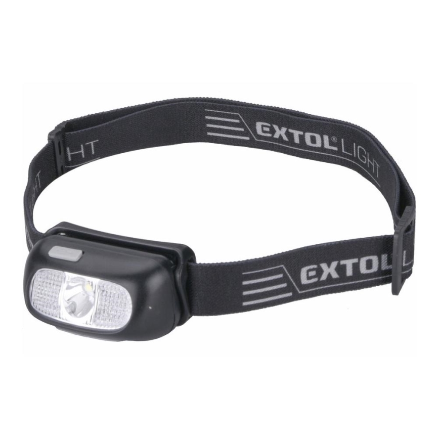 Extol - Linterna frontal LED LED/5W/1000 mAh/3,7V IPX5 negro