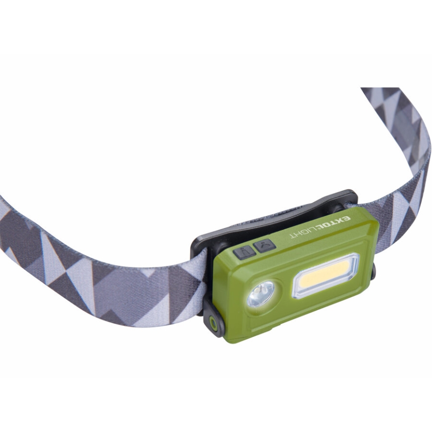 Extol - Linterna frontal LED recargable LED/500 mAh/3,7 V IPX4